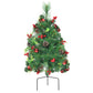 2 ft Pre-Lit Mini Christmas Trees with LED Lights – Realistic Pine Decor with Pinecones & Red Balls, Perfect for Holiday 2024