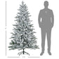 6ft Snow Flocked Christmas Tree - Realistic Artificial Decor with 994 Tips, Easy Assembly for Home & Office Holidays 2024