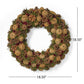 Natural Pinecone Christmas Wreath – 18.5-inch Rustic Decor for Front Door, Holiday Cheer 2024