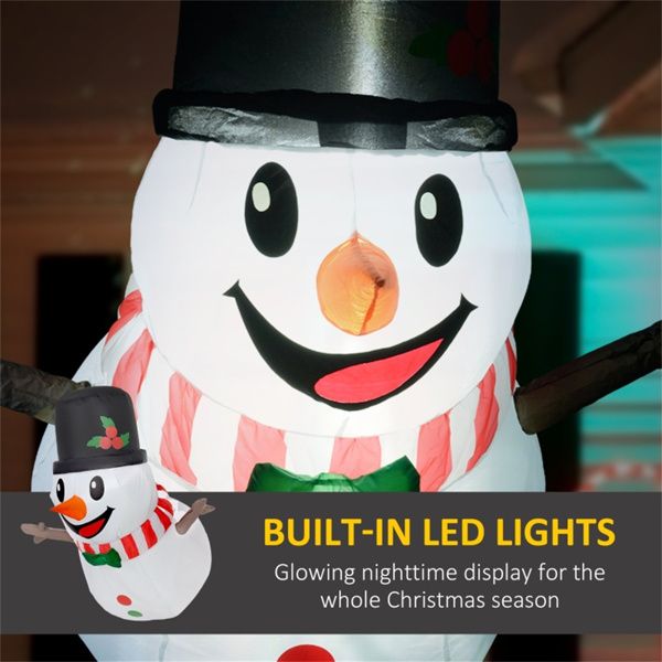 Inflatable Snowman Christmas Decor – 41.3" LED Lit Hanging Design, Indoor/Outdoor Use, Holiday Decoration 2024