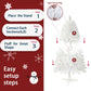 4ft Pre-Lit White Norwood Spruce Christmas Tree – Realistic PVC with 100 Warm LED Lights, Ideal Holiday Decor for Home 2024