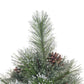 7 ft Snow-Flocked Faux Cashmere Christmas Tree with 75 Pine Cones – Elegant Holiday Decor for Home 2024