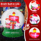 4 Ft Inflatable Christmas Snow Globe – LED Lit Santa & Snowmen, Outdoor Decoration for Holiday 2024