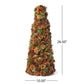 Pine Cone Christmas Tabletop Tree - Festive Holiday Decor with Red Ornaments, 26.5" Tall for Christmas 2024