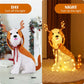 43.5" LED Lighted Christmas Dog Decoration – Adorable Outdoor Display with Antlers & Scarf, Festive Decor 2024