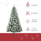 6 ft Snow-Dusted Full Fir Artificial Christmas Tree with 800 Tips and Pinecones – Realistic Holiday Decor for Christmas 2024