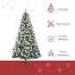 6 ft Snow-Flocked Artificial Christmas Tree with Pinecones – Realistic Holiday Decor for Indoor Use, Perfect for Christmas 2024