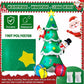 8FT LED Inflatable Santa and Snowman Christmas Tree Decoration for Outdoor Holiday Festivities