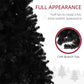 7.5 ft Black Christmas Tree – Realistic Holiday Decor for Indoor Use, Perfect for Halloween & Christmas 2024