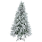 7.5 ft Pre-Lit Snow Flocked Christmas Tree – Artificial Holiday Decor with 350 Multi-Color LED Lights, Ideal for Home & Office Christmas 2024