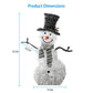 LED Christmas Snowman Decoration lighted up snowman Collapsible Battery Operated Lighted Snowman Indoor Outdoor Garden Light with Removable Hands Scarf Christmas tree, at backyard, porch, bedroom