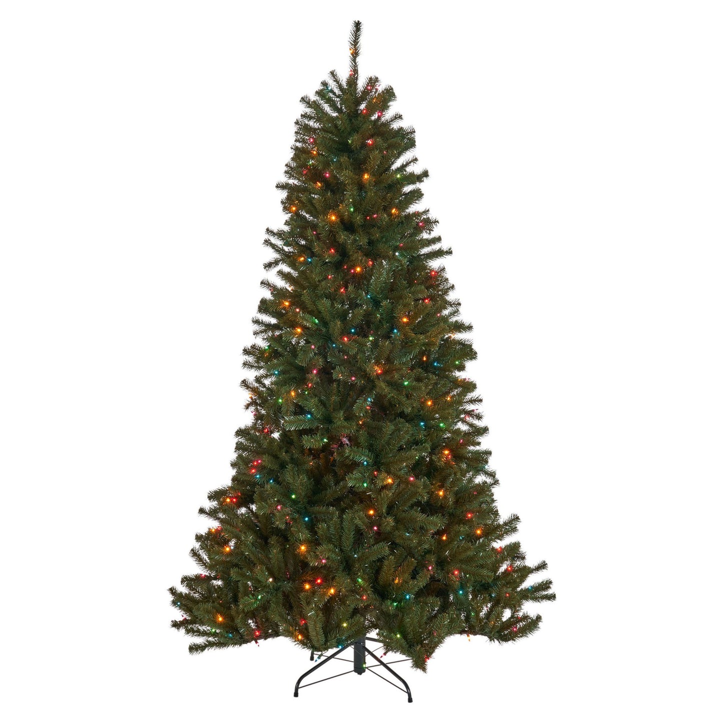 7 ft Pre-Lit Noble Christmas Tree with 500 MultiLights – Festive Holiday Decor for Home & Office 2024