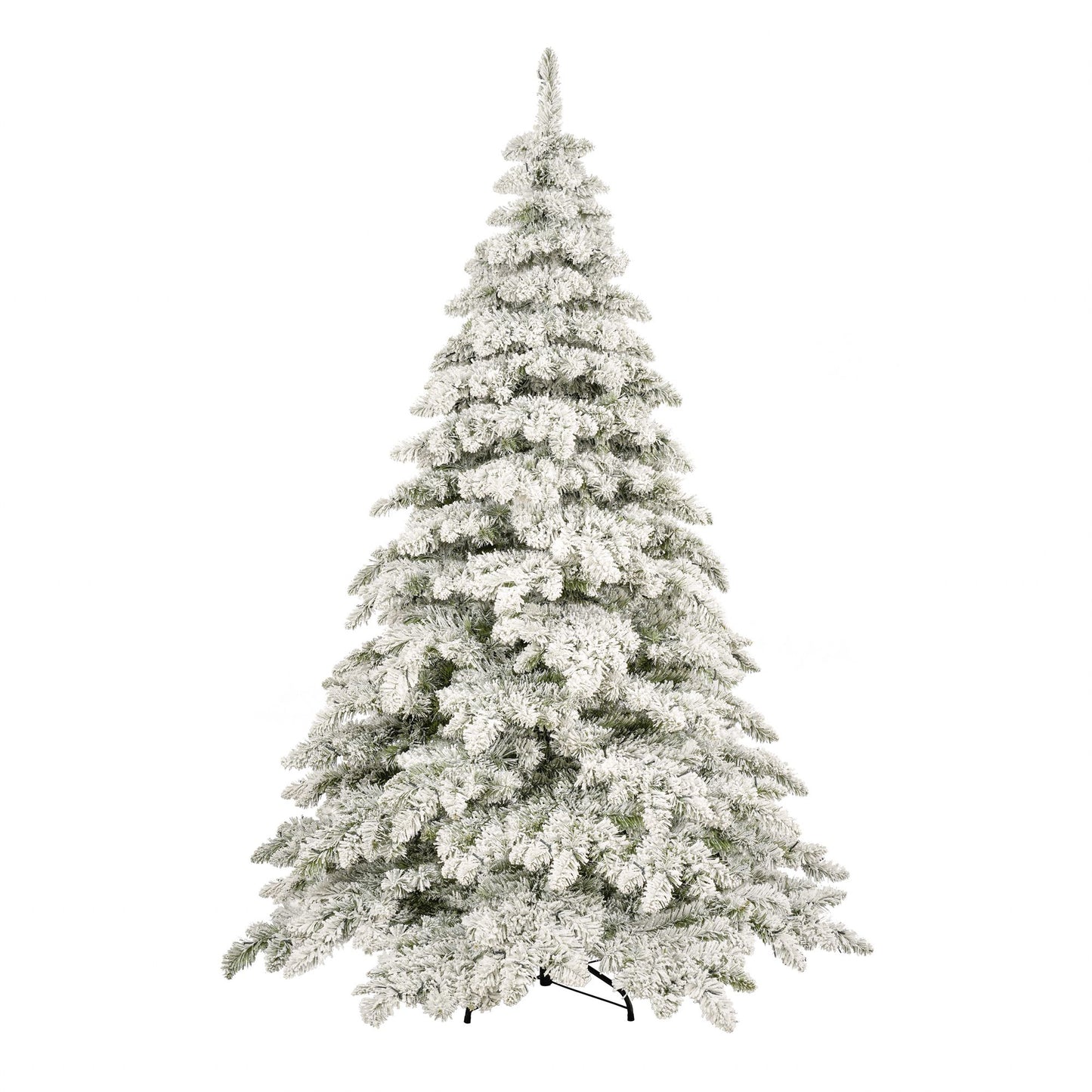 7.5ft Flocked Artificial Christmas Tree with 400 LED Lights - Customizable Holiday Decor for Homes and Offices