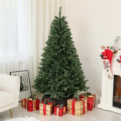 6ft Realistic Christmas Tree – Full Wide Design with Flame Retardant Branches for Indoor Holiday Decor 2024