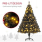 6 ft Pre-Lit Black Christmas Tree – Realistic Holiday Decor with 250 LED Lights, Perfect for Christmas 2024