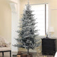 “6 ft Snow-Flocked Nordic Pine Christmas Tree – Realistic Indoor Holiday Decor for Christmas 2024”