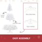 6 ft Pre-Lit White Christmas Tree – Lifelike Holiday Decor with 250 LED Lights, Perfect for Indoor Christmas 2024