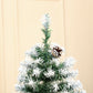 6 ft Snow-Dusted Full Fir Artificial Christmas Tree with 800 Tips and Pinecones – Realistic Holiday Decor for Christmas 2024