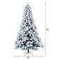 6ft Snow-Flocked Tied Light Christmas Tree – Realistic Holiday Decor with Sturdy Metal Base for Christmas 2024