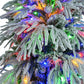 6FT Snow Flocked Pre-Lit Christmas Tree with 300 Multi-Color LED Lights - Winter Wonderland Decoration for Home & Office, 8 Flashing Modes & 790 Snow Branch Tips