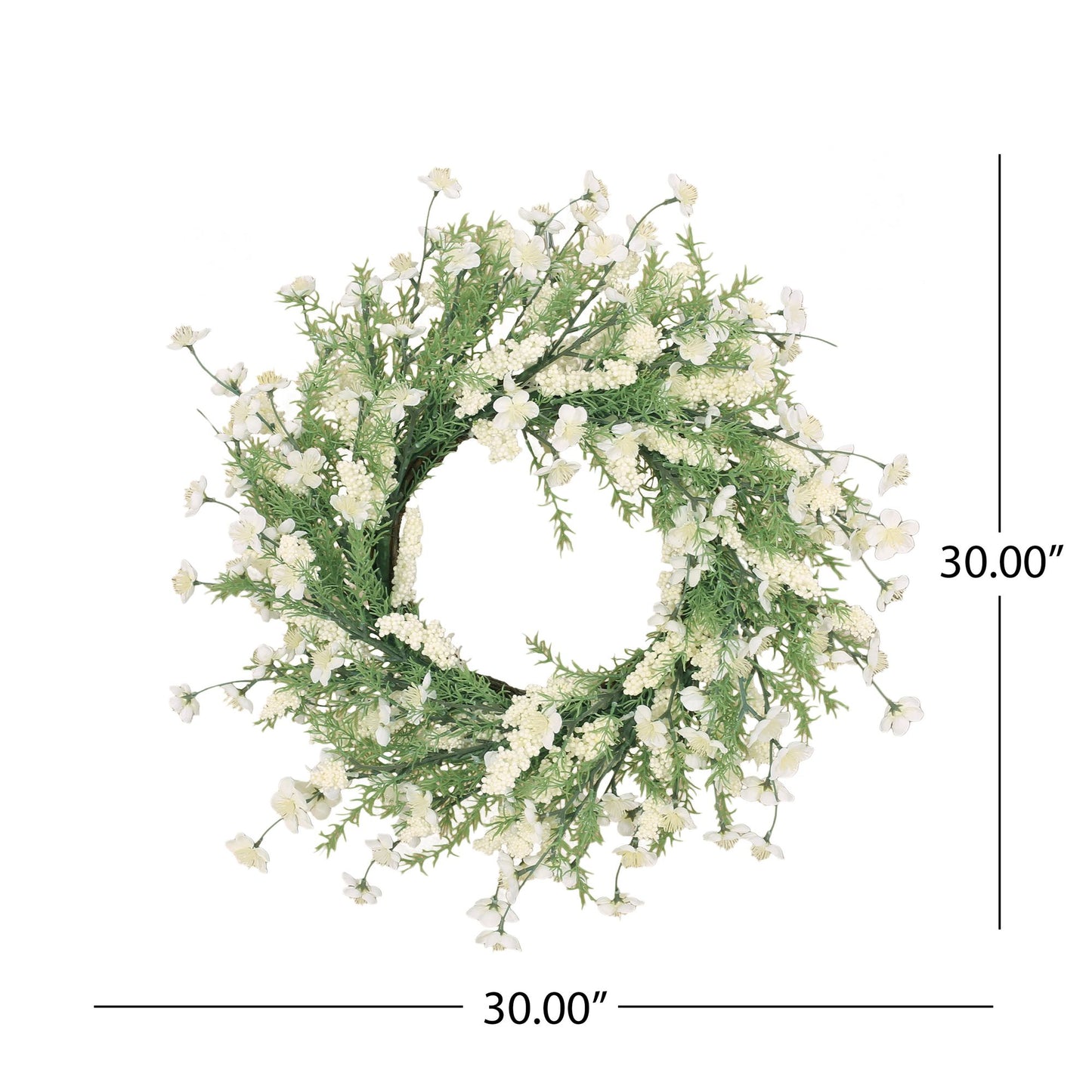 30-inch Silk Plum Blossom Wreath – Spring-Inspired Floral Decor for Year-Round Use, Home Accent 2024