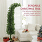 6 ft Slim Pencil Christmas Tree – Whimsical Design with 400 Tips, Perfect Holiday Decor for Indoor Spaces 2024