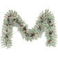 Pre-lit Artificial Christmas 4-Piece Set,Garland, Wreath and Set of 2 Entrance Trees