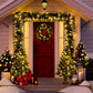 4 ft Pre-Lit Artificial Christmas Tree Set with Wreath, Garland & Entrance Trees - LED Lights for Festive Home Decor 2024