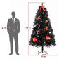 7.5 ft Black Tie Christmas Tree – 2500 Branches, Perfect Holiday Decor for Festive Celebrations 2024