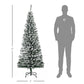 6' Slim Snow-Flocked Artificial Christmas Tree – Realistic Look with 492 Branch Tips for Holiday Decor 2024