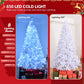 9 FT Pre-Lit White Christmas Tree – Realistic Hinged Pine with 650 LED Lights & Remote Control, Perfect Holiday Decor for Home & Office 2024