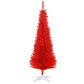 5 ft Slim Pencil Christmas Tree – Lush Artificial Decor in Red, Perfect for Holiday Spaces 2024