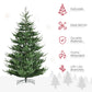 9 ft Realistic Pine Hinged Christmas Tree – Auto Open Design with 1939 Branches, Perfect Holiday Decor for Christmas 2024