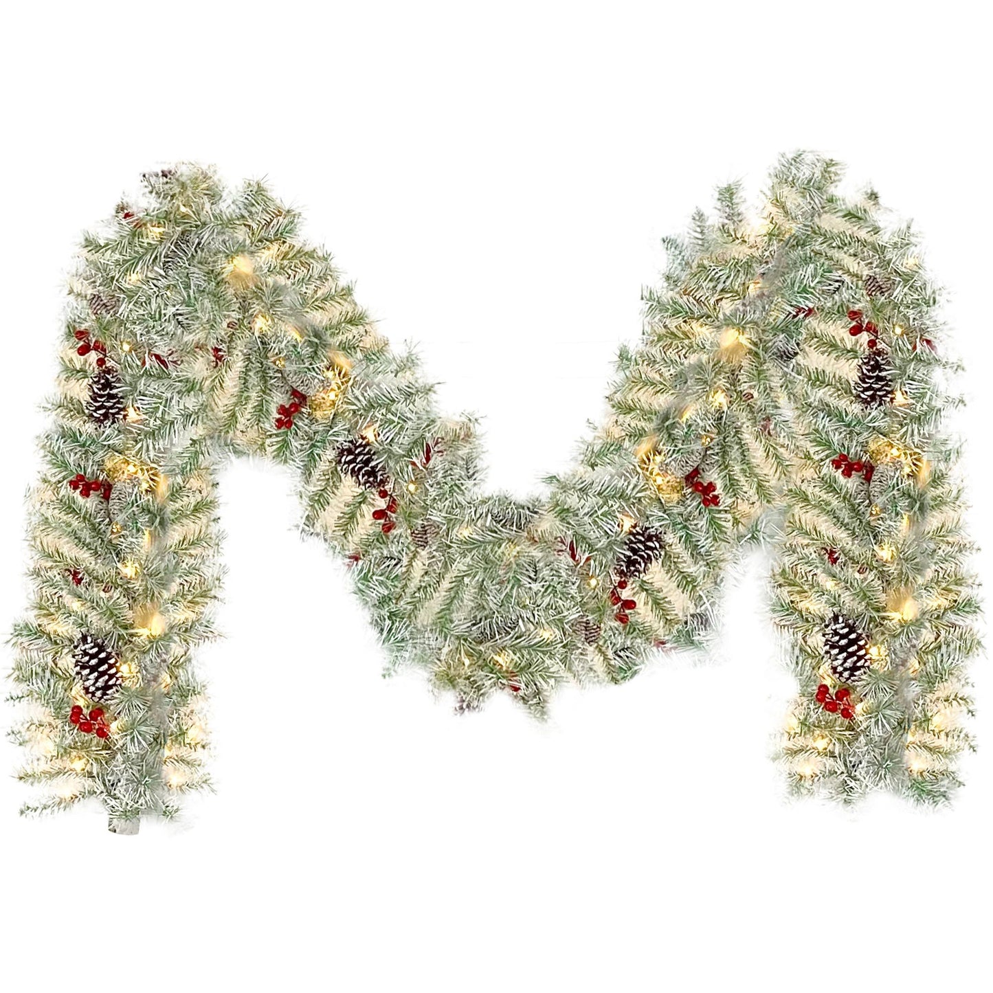 Pre-Lit Artificial Christmas Tree Set - 4-Piece Holiday Decor with Wreath, Garland, and Entrance Trees for Festive Home Decoration