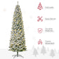 9ft Pre-Lit Slim Douglas Fir Christmas Tree - Snow-Flocked with 550 LED Lights, Perfect Holiday Decor for Home 2024