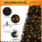 8 FT Pre-Lit Black Christmas Tree – Realistic Pine Design with 550 LED Lights and Remote Control, Perfect Holiday Decor for Home & Office 2024