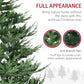 9 ft Realistic Pine Hinged Christmas Tree – Auto Open Design with 1939 Branches, Perfect Holiday Decor for Christmas 2024