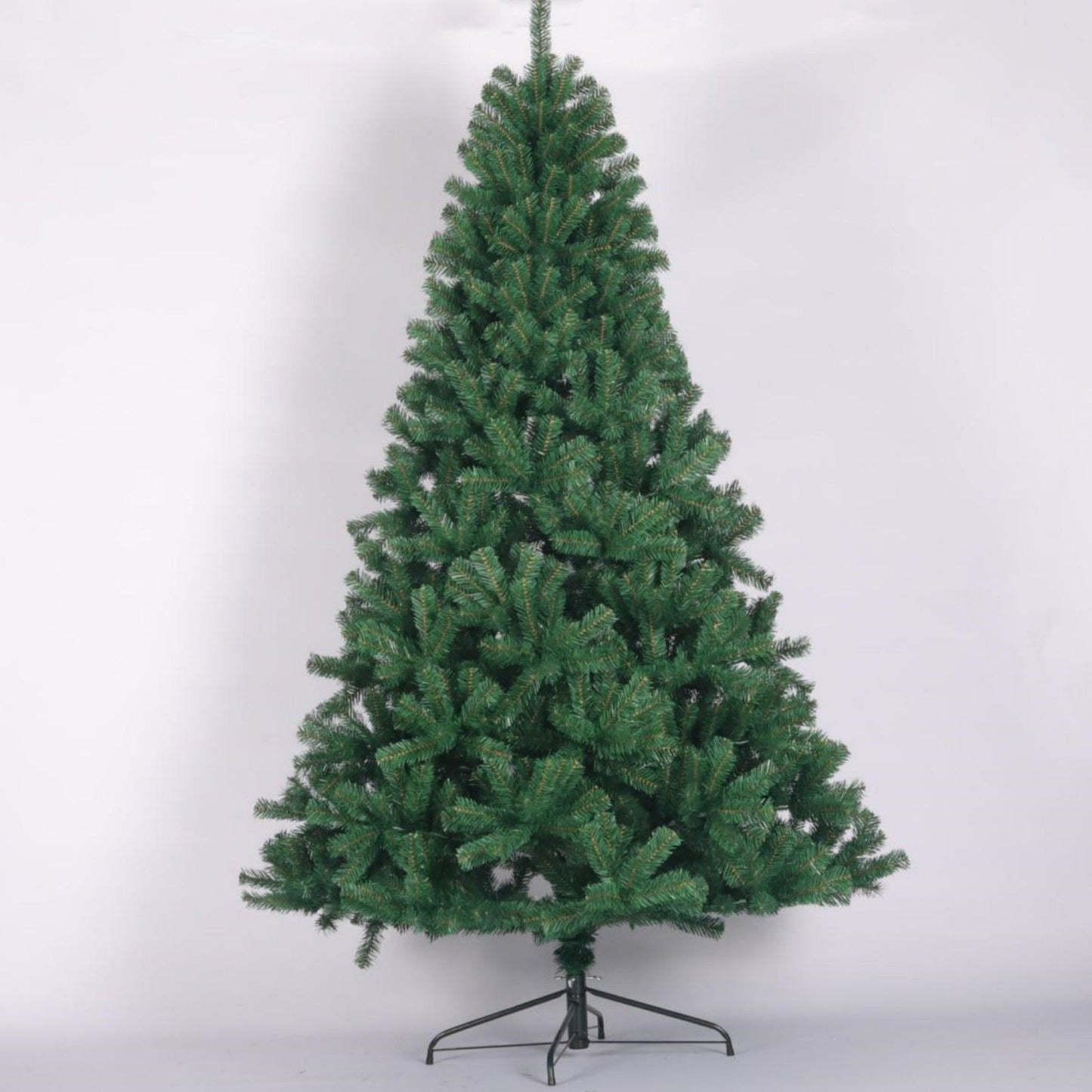 8ft Full Green Artificial Christmas Tree – Natural Spruce Look with Sturdy Metal Stand, Perfect Holiday Decor for Christmas 2024