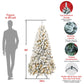 Pre-Lit 5FT Fluffy Christmas Tree with Memory Wire - Stable PVC Design, Perfect Holiday Decoration