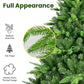 Fluffy 7FT Prelit Green Christmas Tree - Realistic PE&PVC Design with LED Lights for Festive Holiday Decor