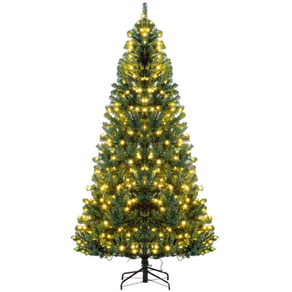 7.5 ft Pre-Lit Artificial Christmas Tree – Full and Lifelike Holiday Decor with 500 LED Lights, Perfect for Home and Office Christmas 2024