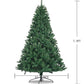 7.5 ft Full Green Artificial Christmas Tree - Realistic Spruce PVC Fir with Metal Stand, Unlit Decor for Holiday 2024