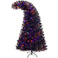 6FT Bendable Black Christmas Hat Tree with 300 LED Lights - Unique Holiday Decoration for Christmas & Halloween Celebrations