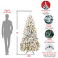 7FT Pre-Lit PVC Christmas Tree with Memory Wire - Fluffy Green Holiday Decor for a Magical Celebration