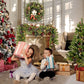 4 ft Pre-Lit Artificial Christmas Tree Set with LED Lights, Garland, Wreath & Entrance Trees for Festive Home Decor 2024