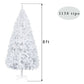 8ft Snow-Flocked Pre-Lit Christmas Tree with 1349 Branches - Festive Holiday Decor for Home & Office 2024