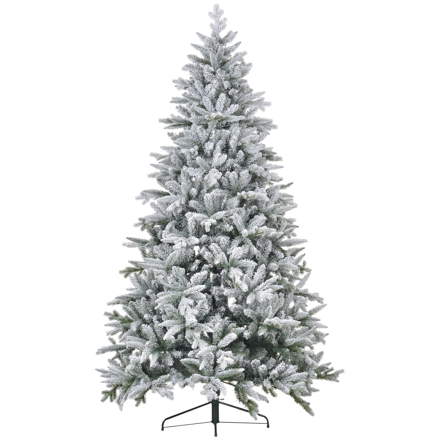 8ft Snow-Flocked Artificial Christmas Tree – Realistic Holiday Decor with 2003 Tips, Perfect for Home & Office Christmas 2024