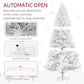 7.5 ft Realistic White Christmas Tree – Flame Retardant, Easy Setup for Indoor Holiday Decor 2024