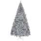 8 FT Silver Unlit Christmas Pine Tree – Lush Hinged Design with 1350 Branch Tips, Ideal Holiday Decor for Homes 2024