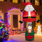 8ft Inflatable Santa Claus with Reindeer – LED Lit Festive Decor for Outdoor Display, Christmas 2024